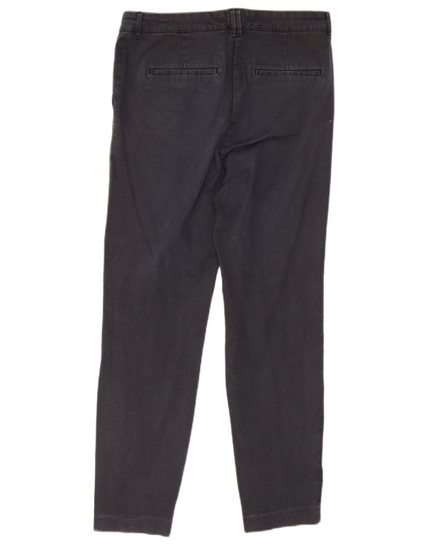 Marks & Spencer Damen Per Una Slim Freizeithose W32 L27 Schwarze Baumwolle