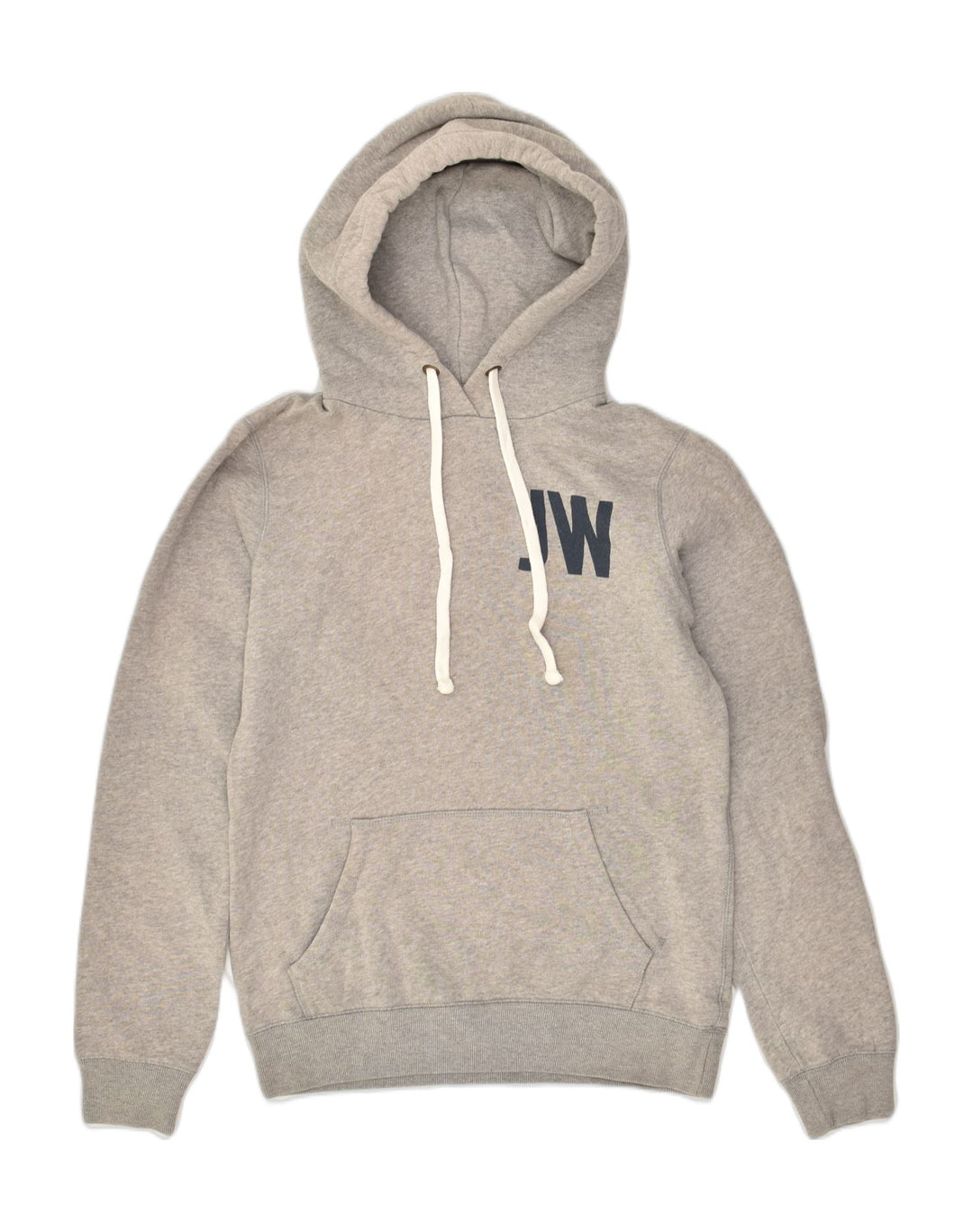 JACK WILLS Womens Graphic Hoodie Jumper UK 8 Small  Grey Cotton | Vintage Jack Wills | Thrift | Second-Hand Jack Wills | Used Clothing | Messina Hembry 
