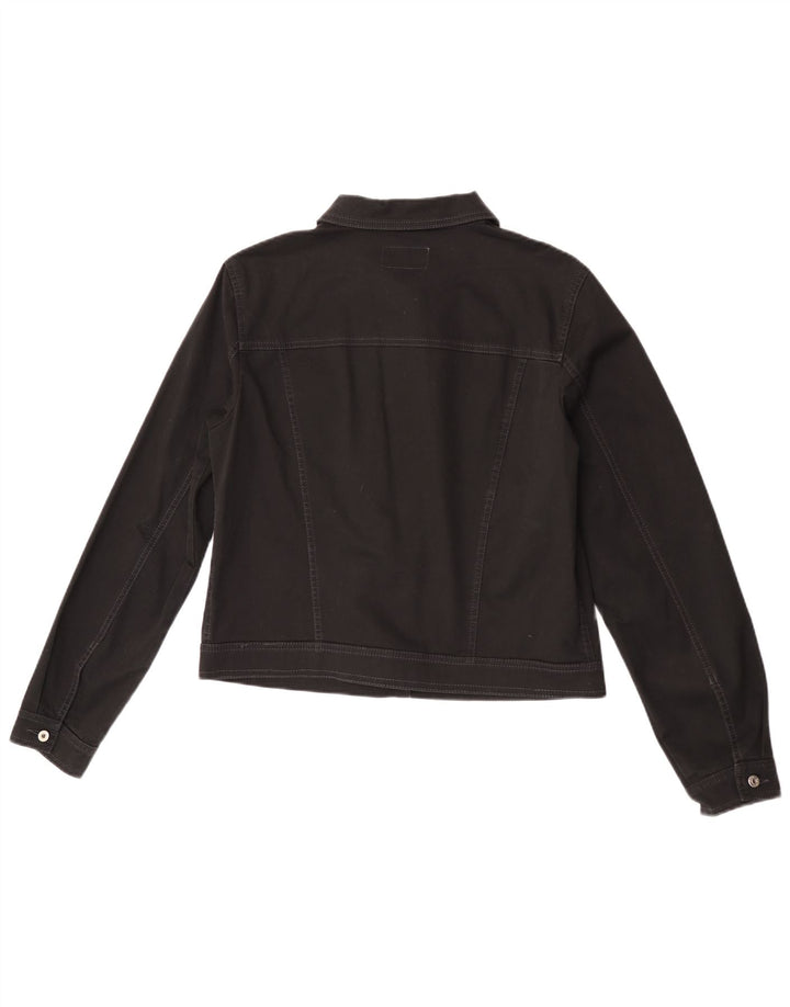 Byblos Damen Bomberjacke IT 50 XL Schwarz Baumwolle