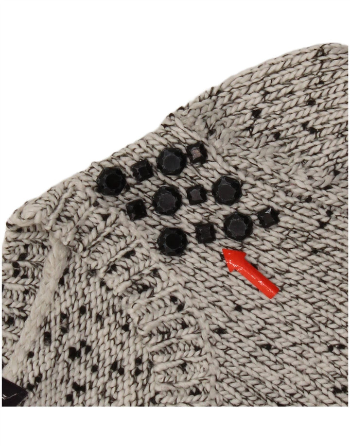 Marks & Spencer Damen-Pullover mit U-Boot-Ausschnitt, Gr. 12, Mittelgrau meliert