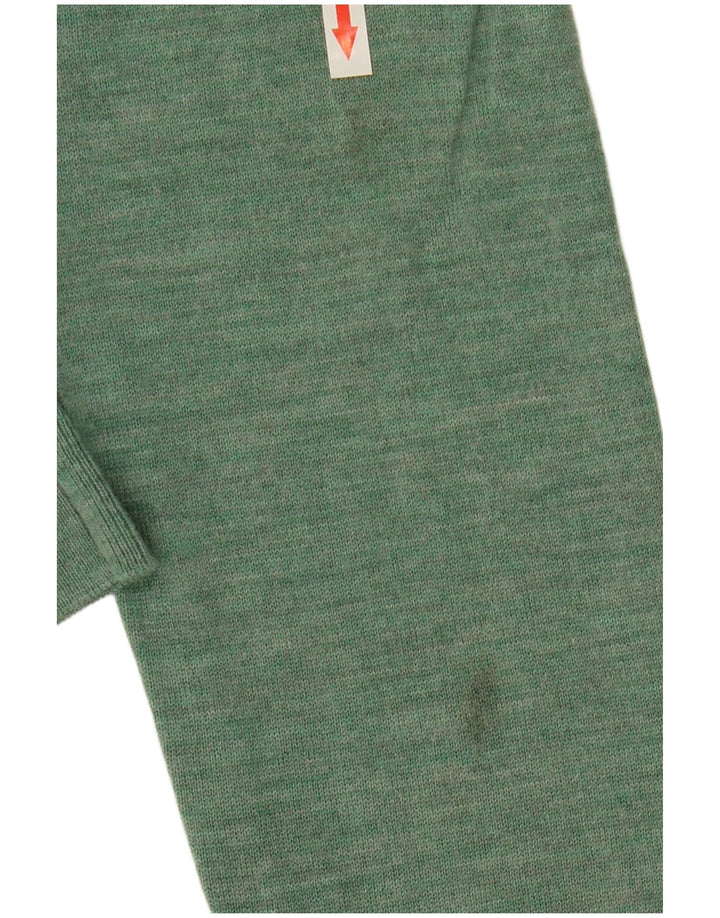 John Lewis Herren-Pullover mit Rundhalsausschnitt, mittelgrüne Merinowolle