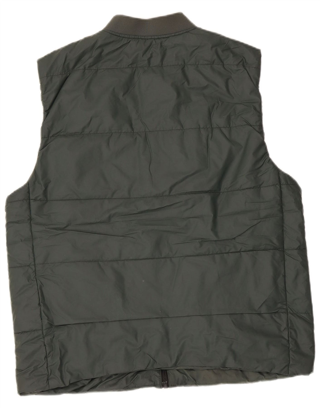 Zara Herren Wattierte Weste UK 40 Large Grün Polyester