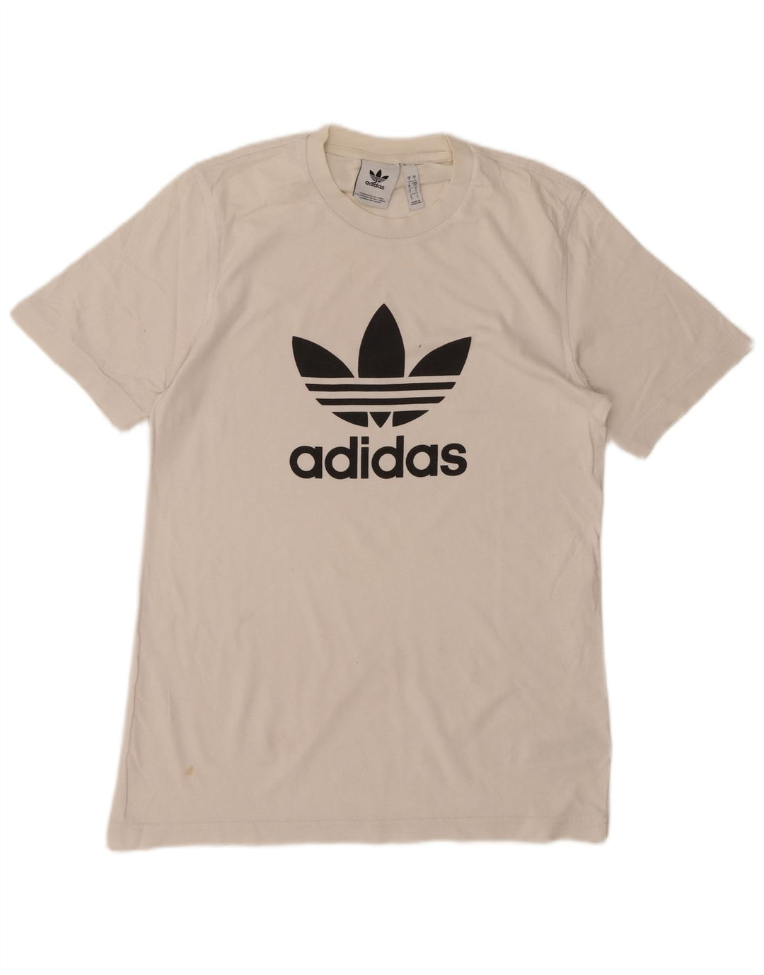 ADIDAS Herren Grafik T-Shirt Top Small Weiße Baumwolle