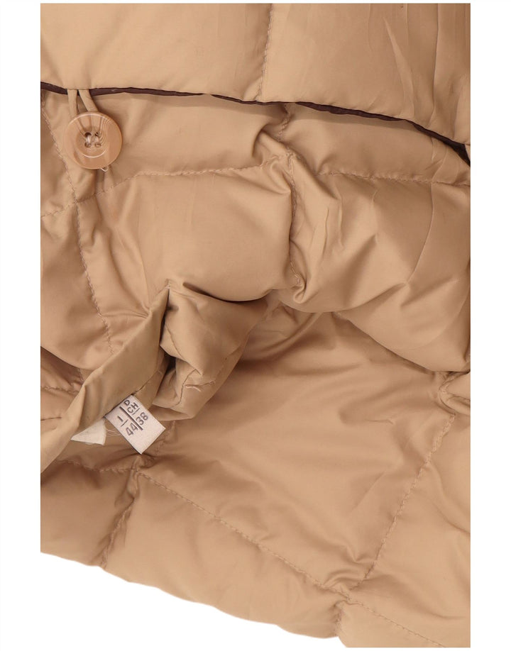 Vintage Damen Reversibler gepolsterter Mantel IT 44 Mittelbeige