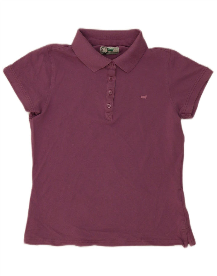 Carrera Damen Poloshirt UK 12 Medium Lila Baumwolle