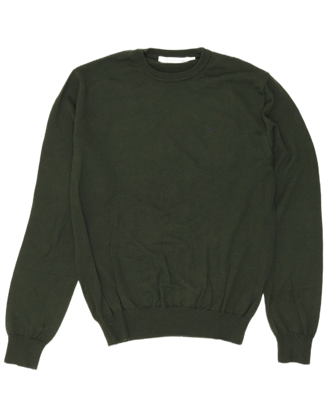 Calvin Klein Jeans Herren-Pullover mit Rundhalsausschnitt, große Khaki-Wolle