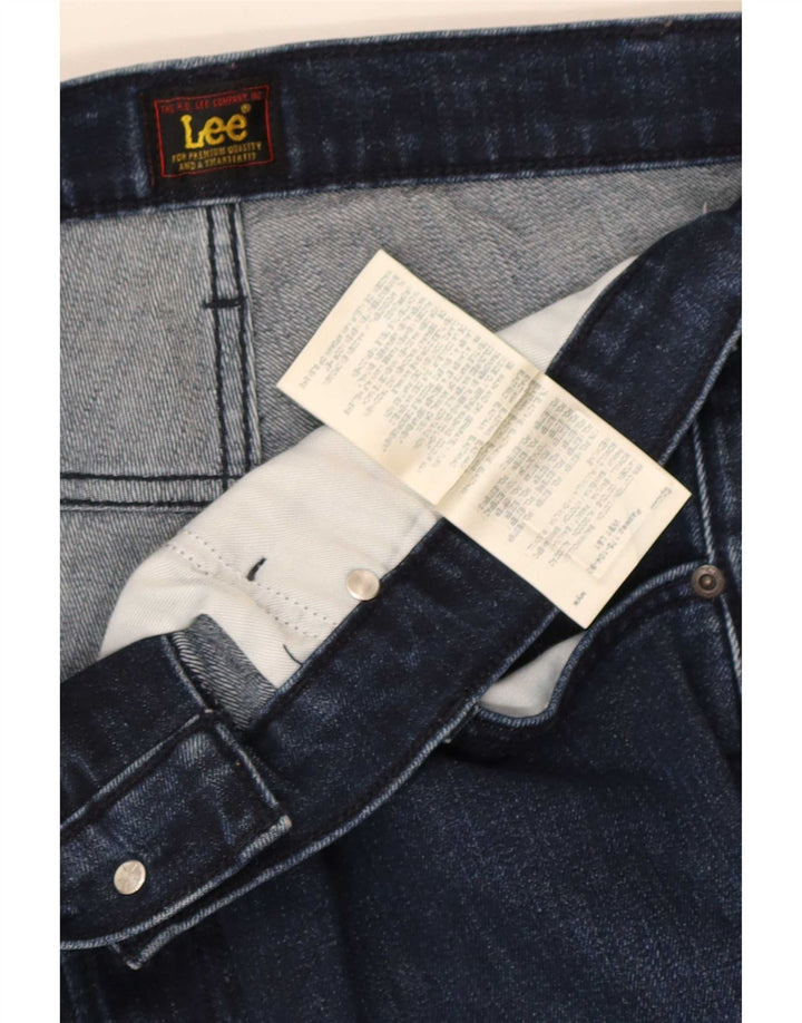 Lee Herren Straight Jeans W36 L32 Blaue Baumwolle
