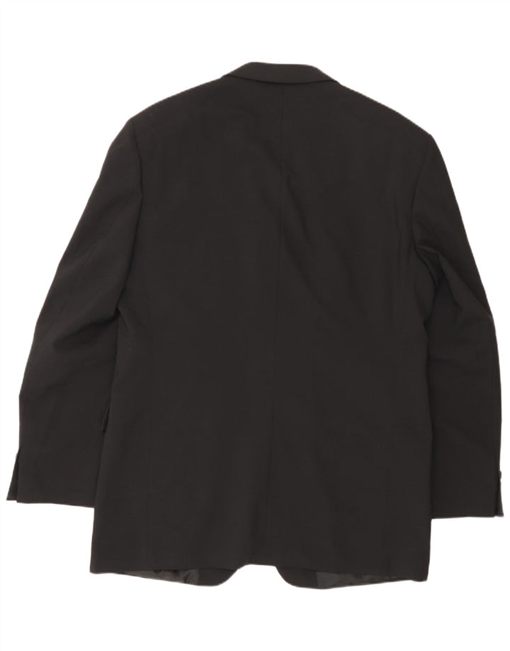 Marks & Spencer Herren-Blazer mit 3 Knöpfen, UK 40, Mittelschwarz, Polyester