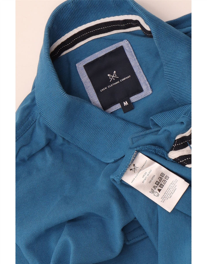 Crew Clothing Herren-Poloshirt aus mittelblauer Baumwolle