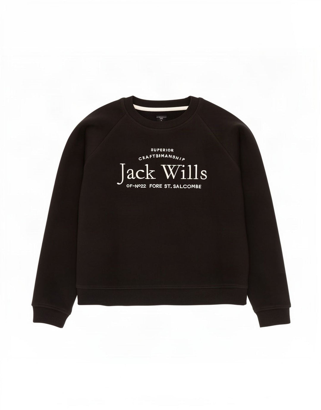 Jack Wills Damen-Sweatshirt mit Grafik-Übergröße, Gr. 12, mittelschwarz