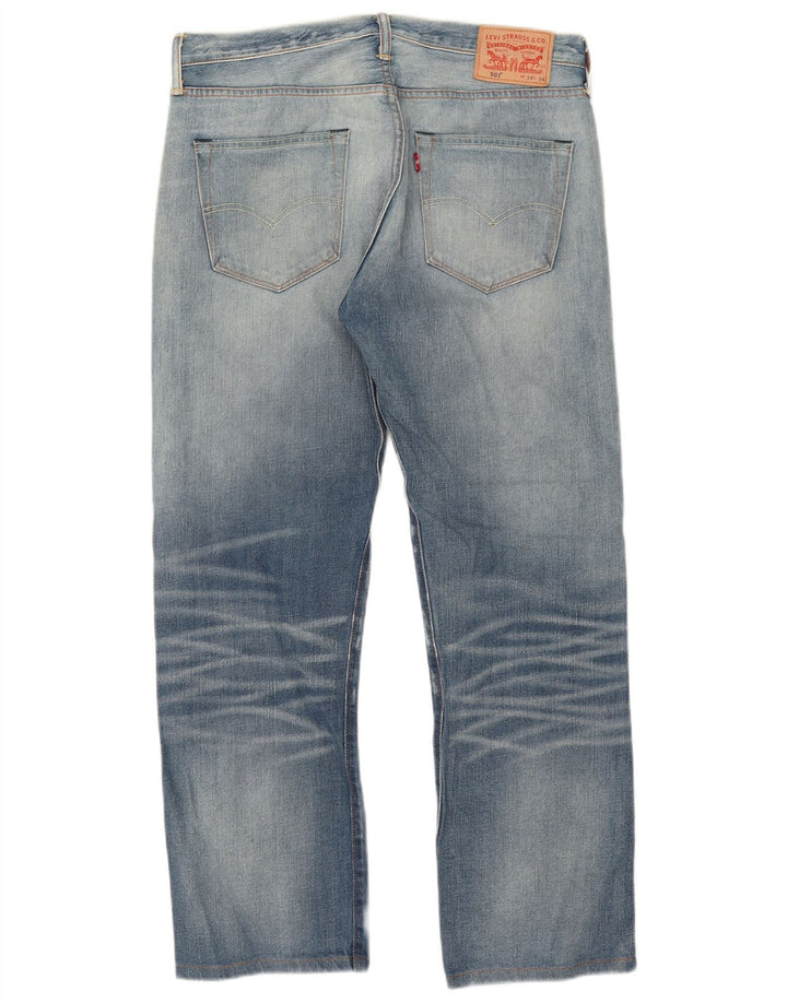 Levi's Herren 501 Straight Jeans W34 L28 Blaue Baumwolle