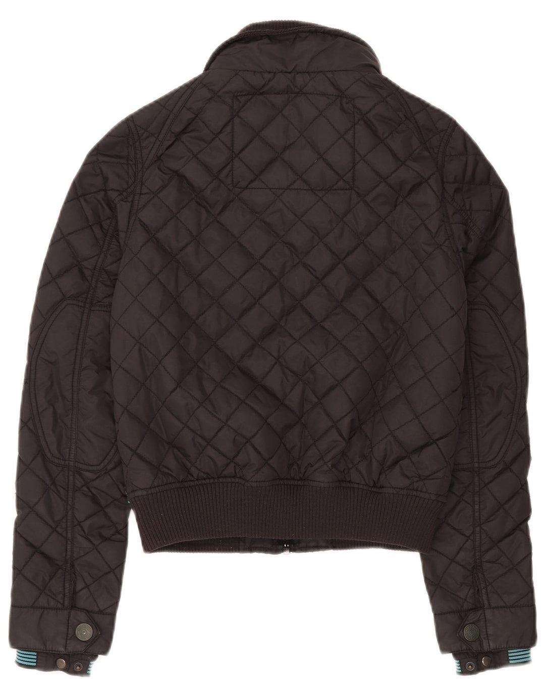 Superdry Damen Quilted Utility Jacke UK 10 Small Schwarzes Nylon