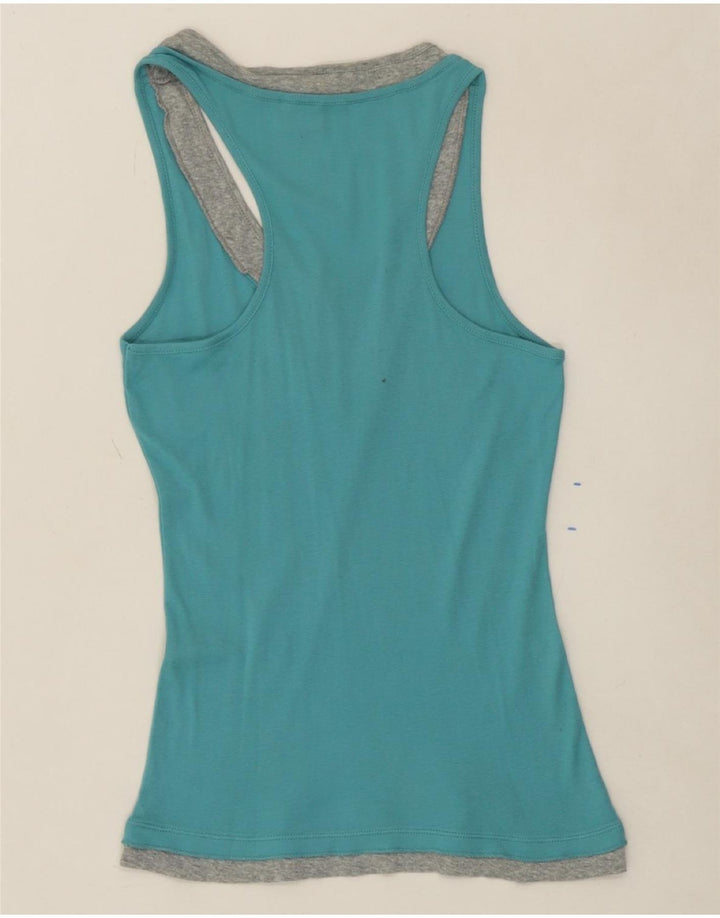 CHAMPION Womens Heritage Fit Vest Top UK 12 Medium Blue Vintage Champion and Second-Hand Champion from Messina Hembry 