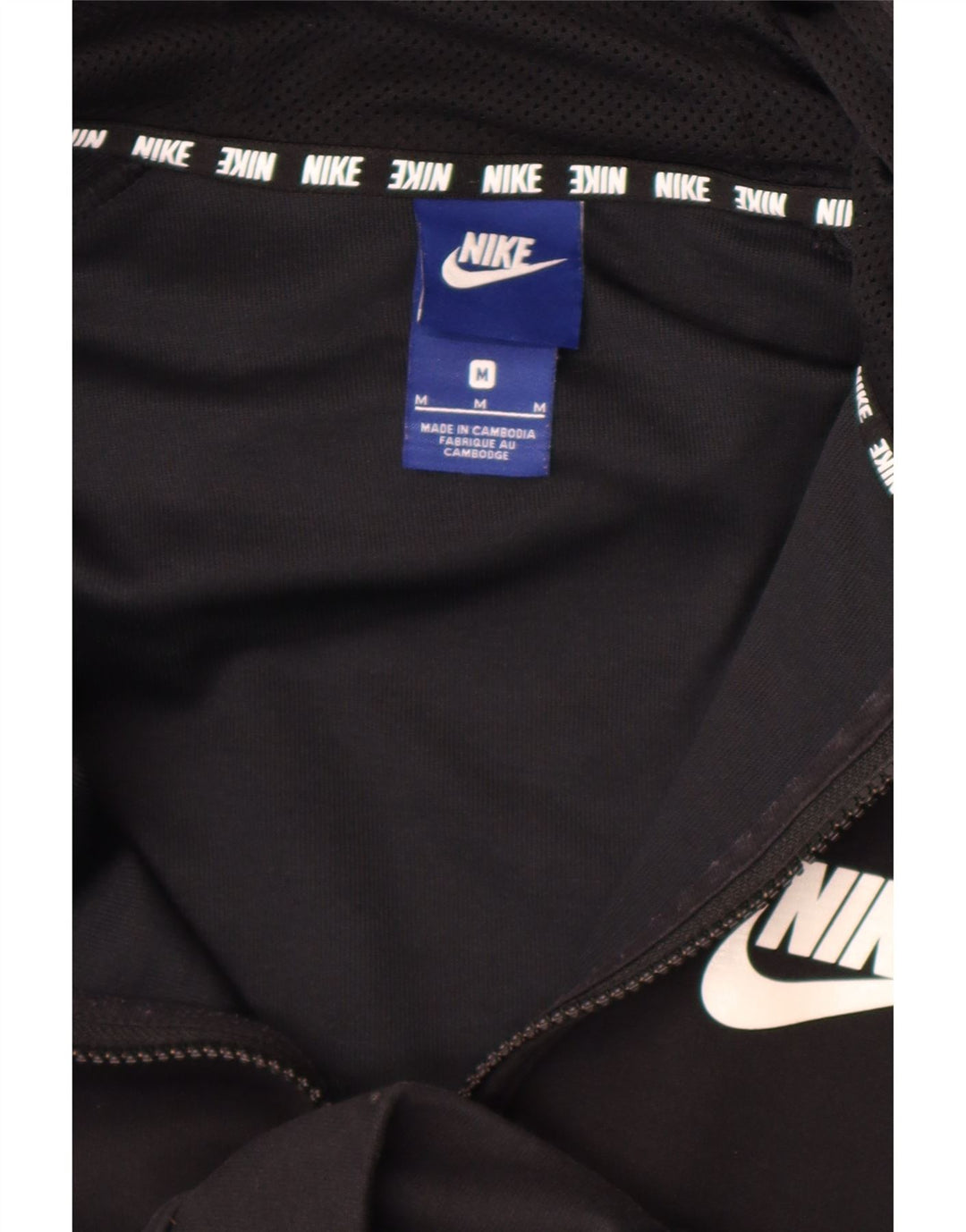 Nike Herren Graphic Zip Hoodie Pullover Medium Schwarz