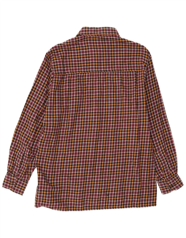 VINTAGE Herren-Flanellhemd, Größe 41/42, große, mehrfarbig karierte Baumwolle