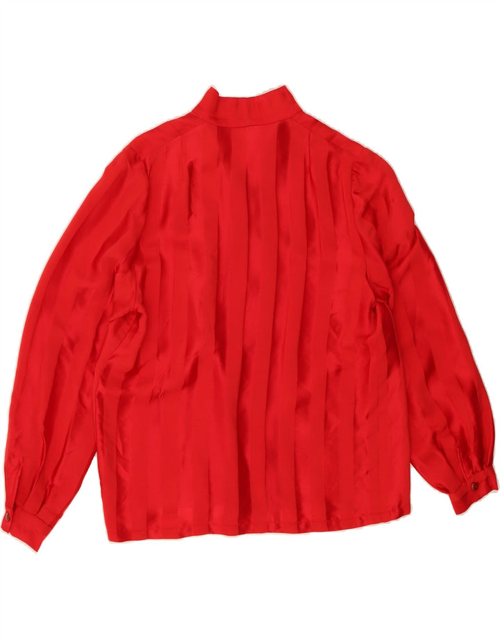 VINTAGE Womens Shirt Blouse UK 14 Medium Red Vintage Vintage and Second-Hand Vintage from Messina Hembry 