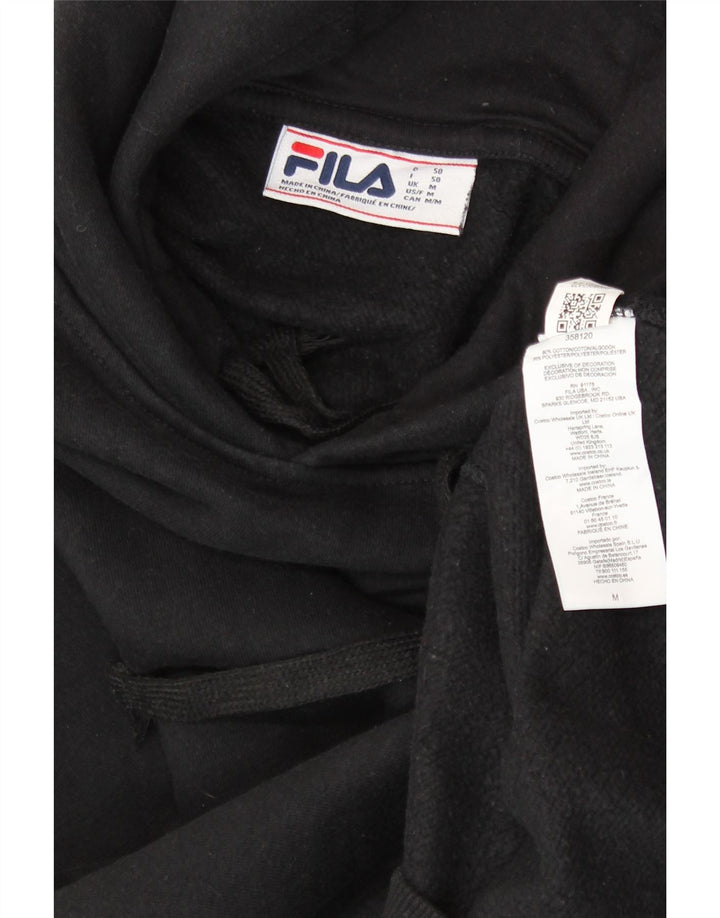 FILA Herren Kapuzenpullover aus mittelschwarzer Baumwolle