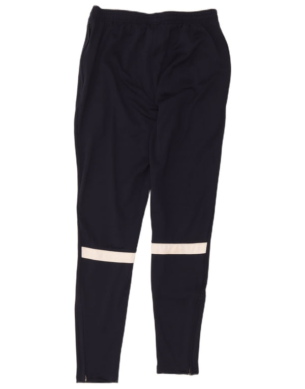 Nike Damen Dri Fit Trainingshose UK 8 Small Marineblau Farbblock