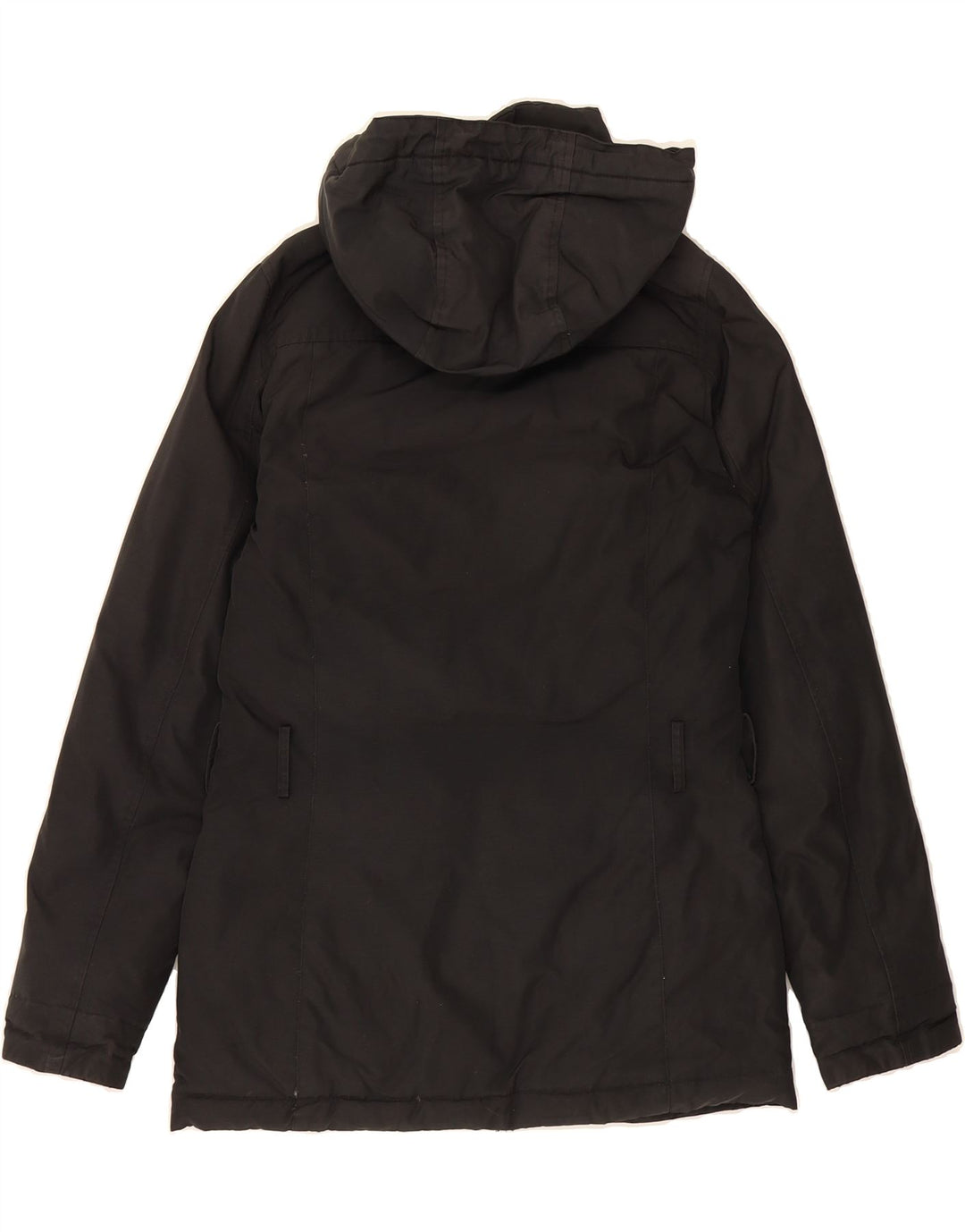 WOOLRICH Womens Hooded Padded Jacket UK 10 Small Black Cotton Vintage Woolrich and Second-Hand Woolrich from Messina Hembry 