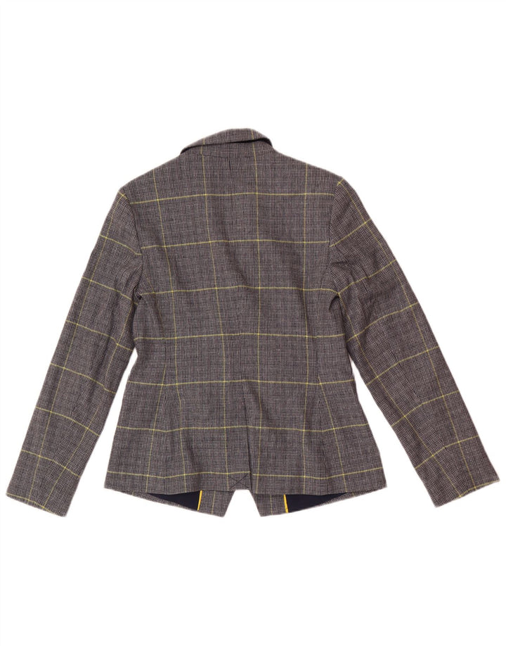Boden Womens Petite Blazer Jacke UK 10 Small Marineblauer Hahnentrittmuster