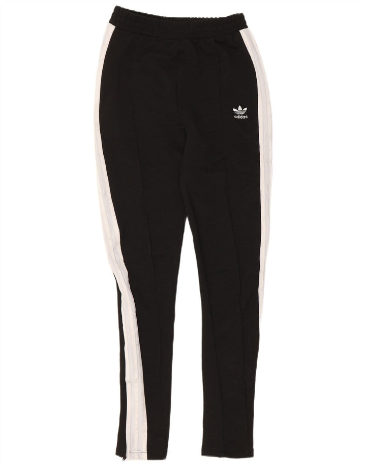 ADIDAS Womens Tracksuit Trousers UK 6 XS Black Polyester