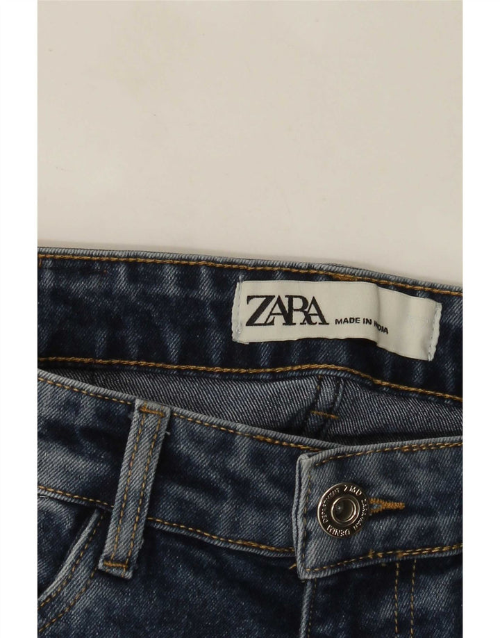 Zara Damen Slim Jeans W30 L29 Blau