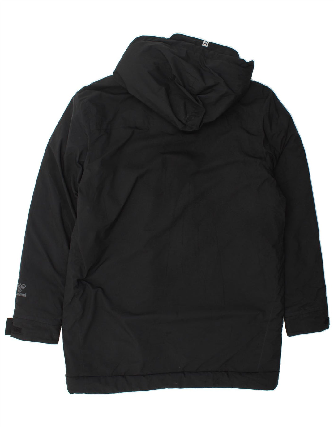 HUMMEL Mens Hooded Windbreaker Coat UK 42 XL Black Polyester Vintage Hummel and Second-Hand Hummel from Messina Hembry 