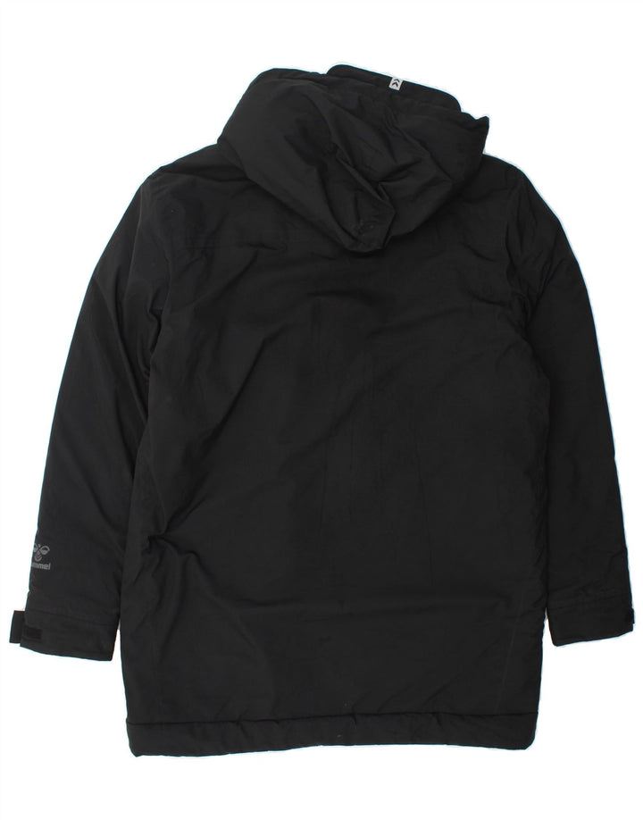 HUMMEL Mens Hooded Windbreaker Coat UK 42 XL Black Polyester Vintage Hummel and Second-Hand Hummel from Messina Hembry 