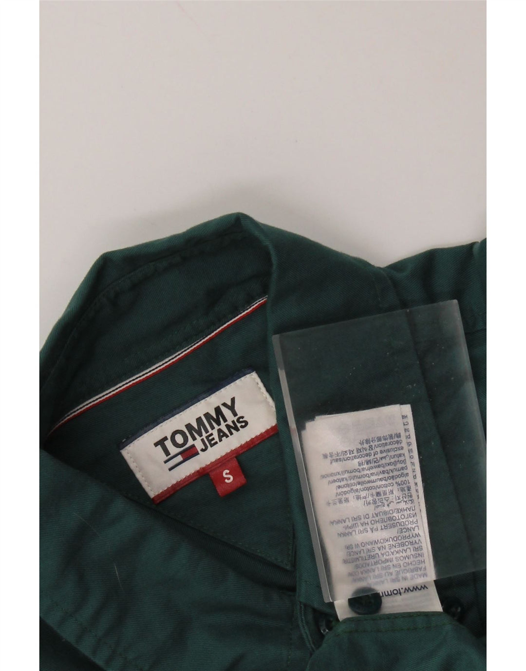 TOMMY HILFIGER Herrenhemd Kleine grüne Baumwolle