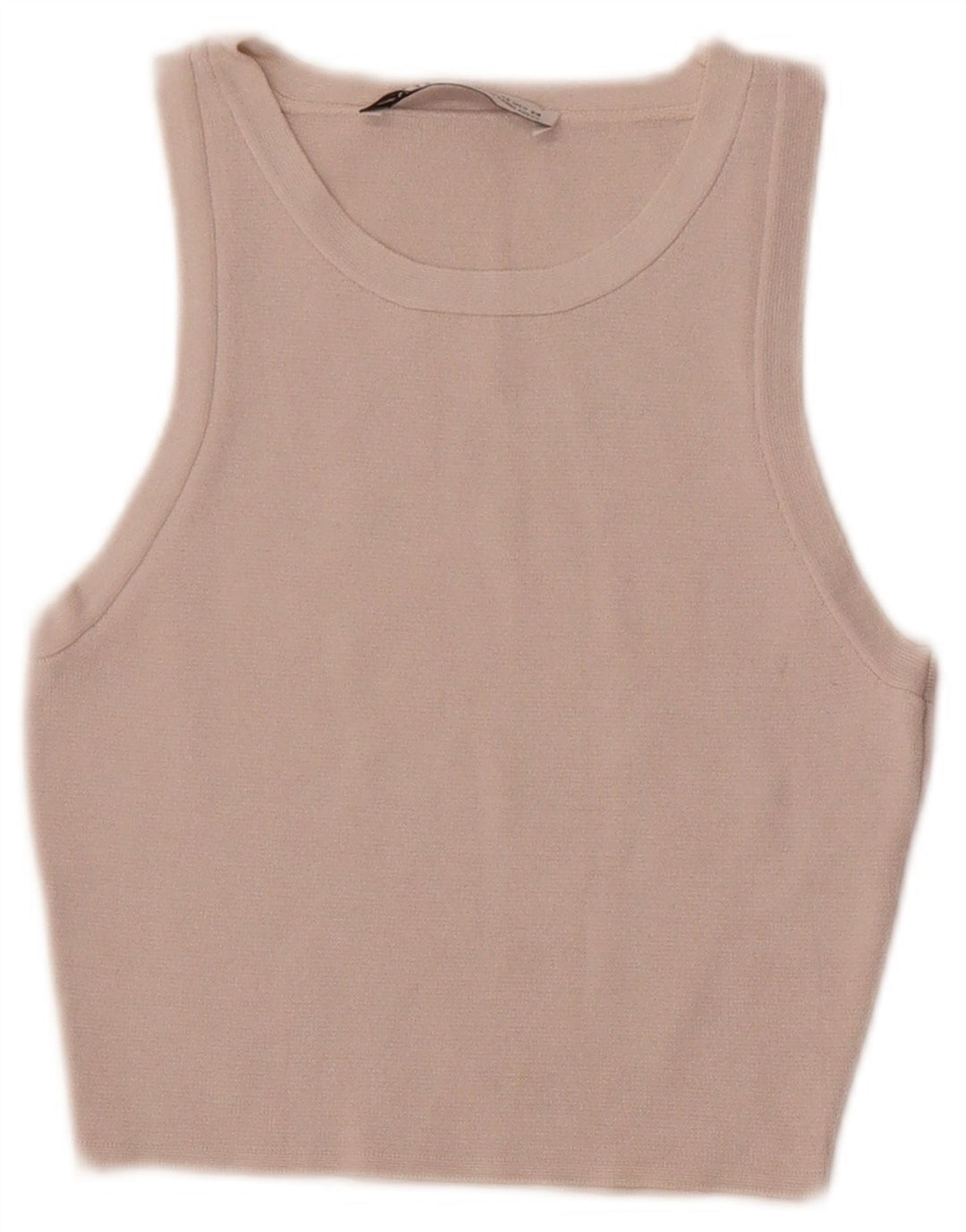Zara Damen Crop Vest Top UK 4 XS Weiße Viskose