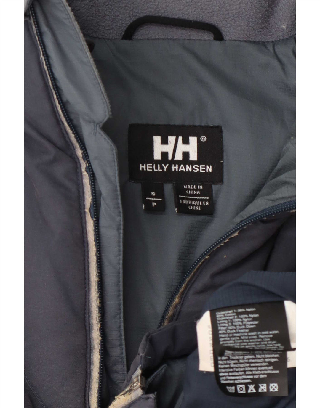 Helly Hansen Herren Wattierte Jacke UK 36 Small Marineblaues Colourblock-Nylon