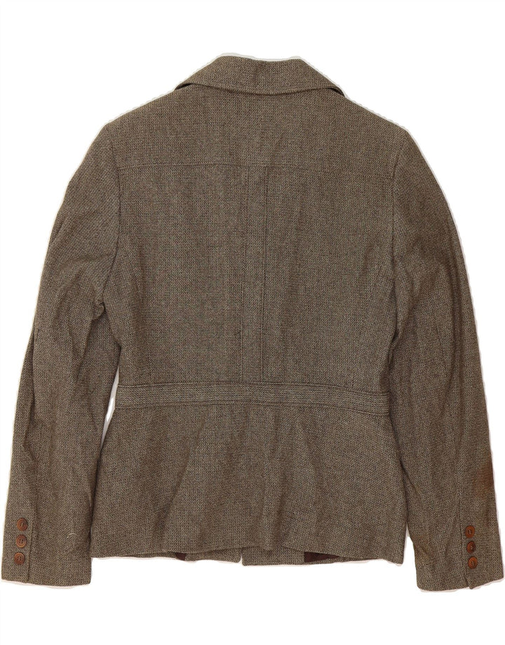 STEFANEL Womens 3 Button Blazer Jacket IT 42 Medium Grey Wool Vintage Stefanel and Second-Hand Stefanel from Messina Hembry 