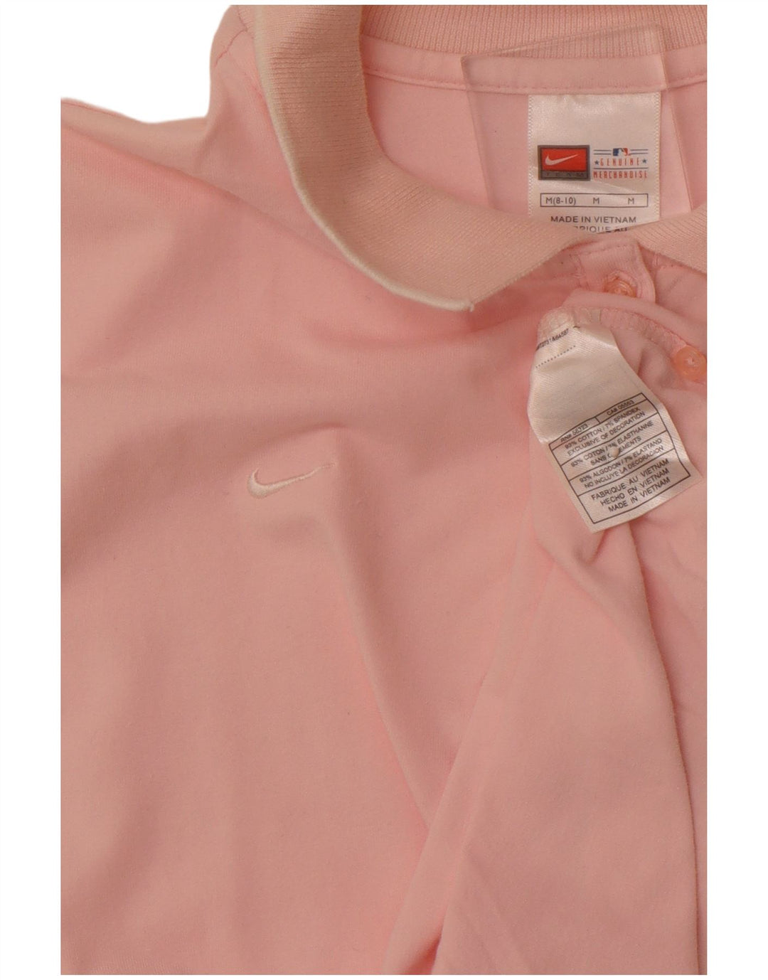 NIKE Damen Saint Louis Cardinals Poloshirt US 8/10 Mittelrosa Baumwolle