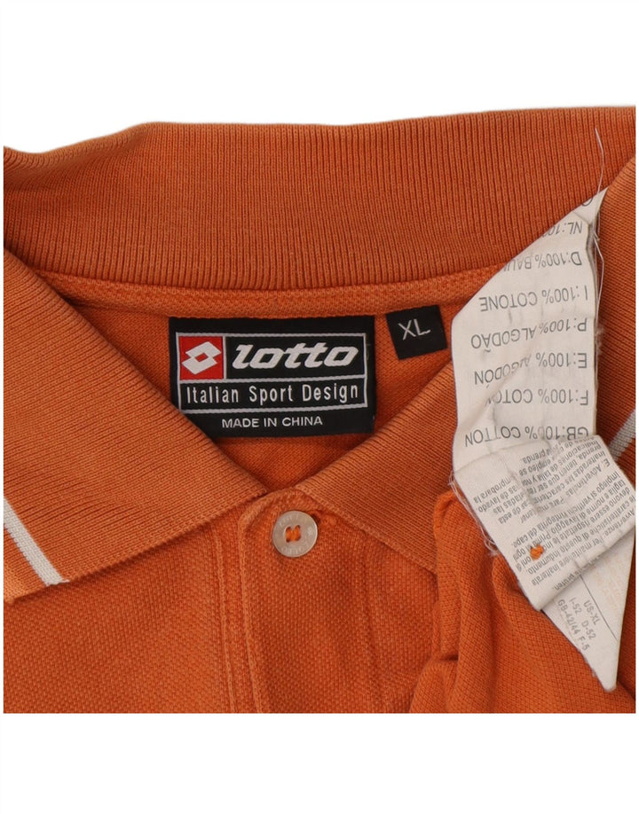 Lotto Herren Poloshirt XL Orange Baumwolle