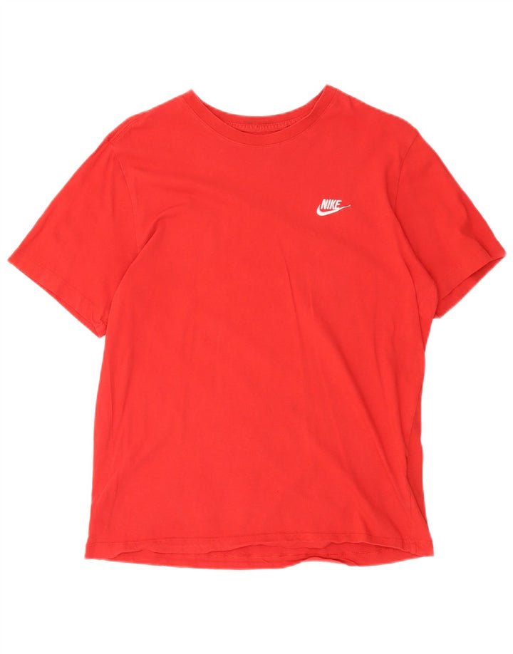 Nike Herren T-Shirt Top aus mittelroter Baumwolle