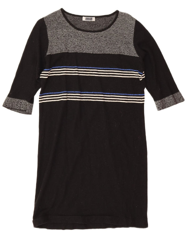 Perte by Krizia Damen Pulloverkleid UK 16 Large Schwarz Colourblock