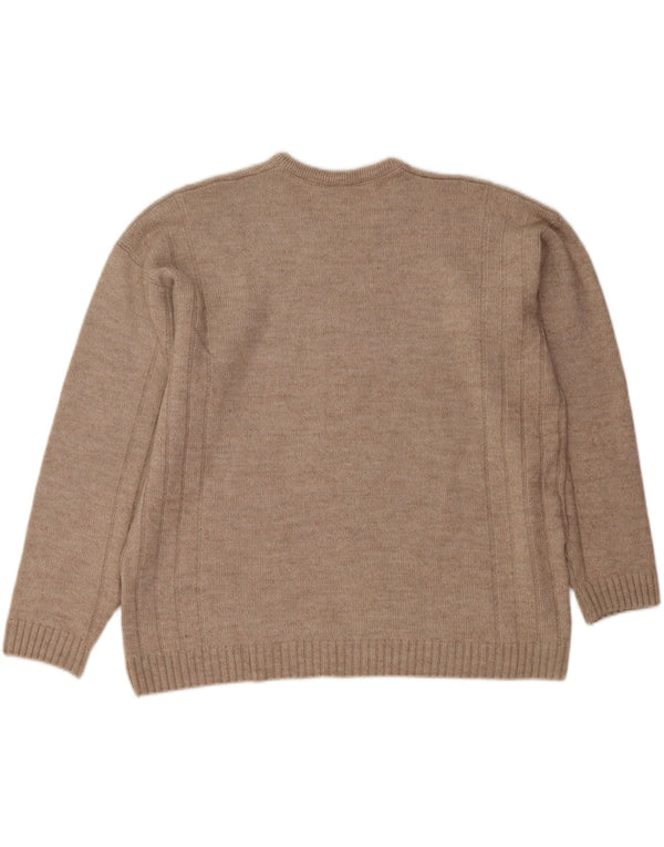 LACOSTE Herren-Pullover mit V-Ausschnitt, Größe 7 2XL, beige Wolle