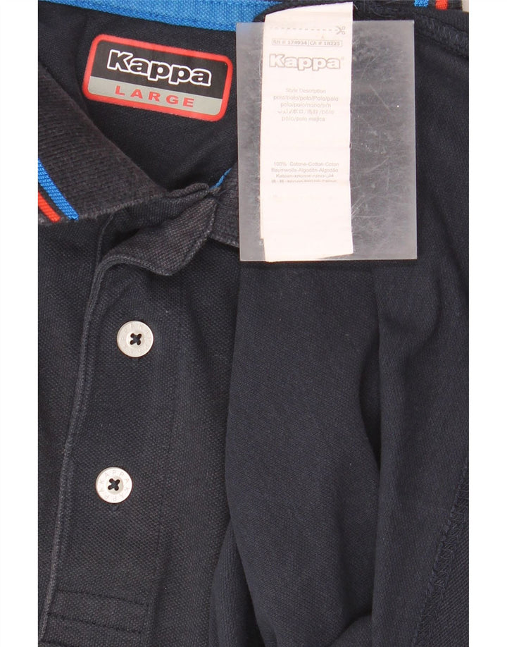 KAPPA Herren-Poloshirt, groß, marineblau, Baumwolle