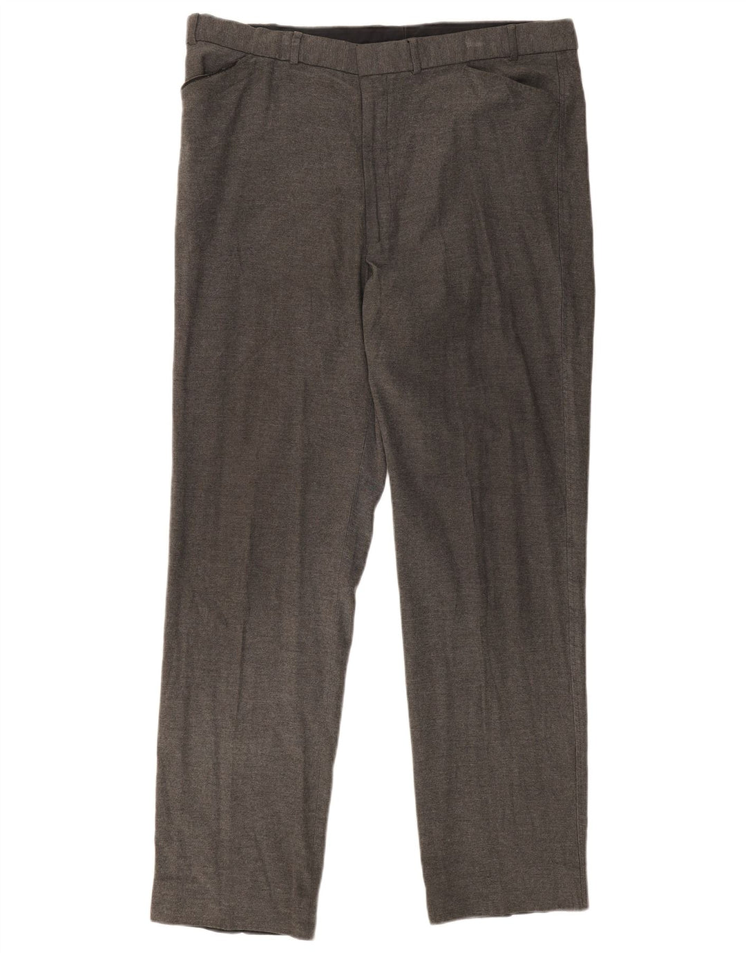 Marks & Spencer Herren-Freizeithose, gerade, W40, L33, graue Viskose