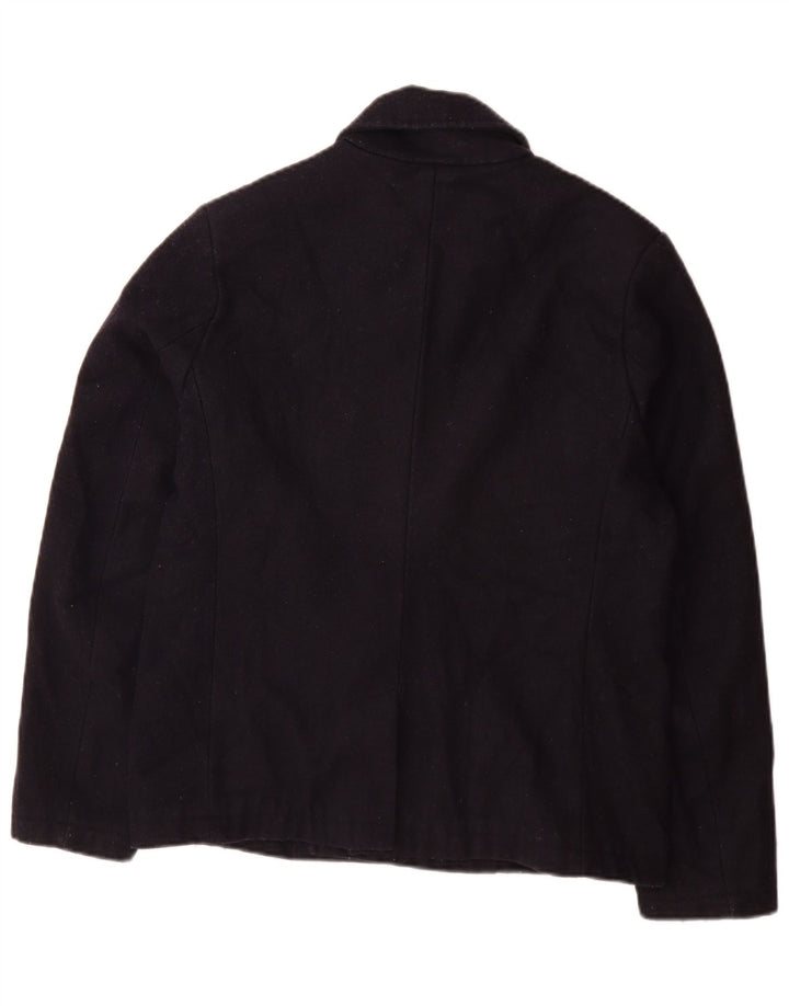 Lyle & Scott Herren Pea Coat UK 36 Small Marineblau Acryl