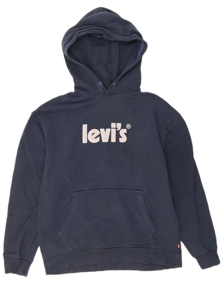 Levi's Herren-Kapuzenpullover mit Grafik, mittelmarineblau, Baumwolle