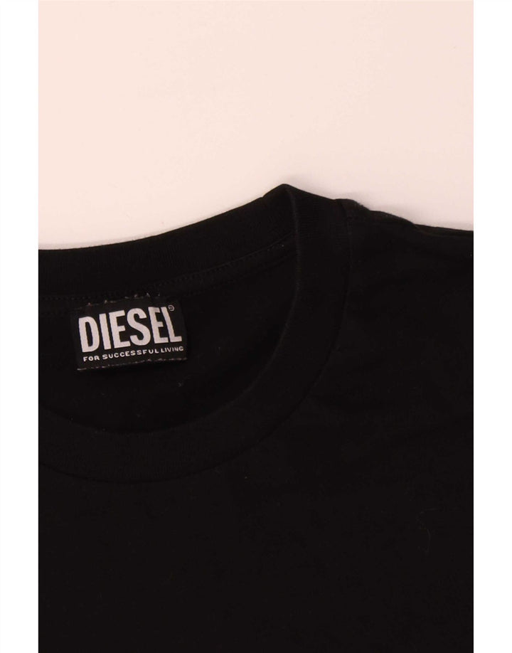 Diesel Herren-T-Shirt mit Grafik, mittelschwarze Baumwolle