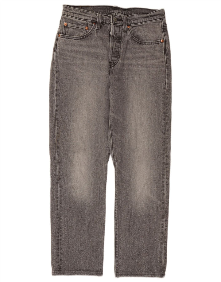 Levi's Damen 501 Straight Jeans W27 L28 Graue Baumwolle