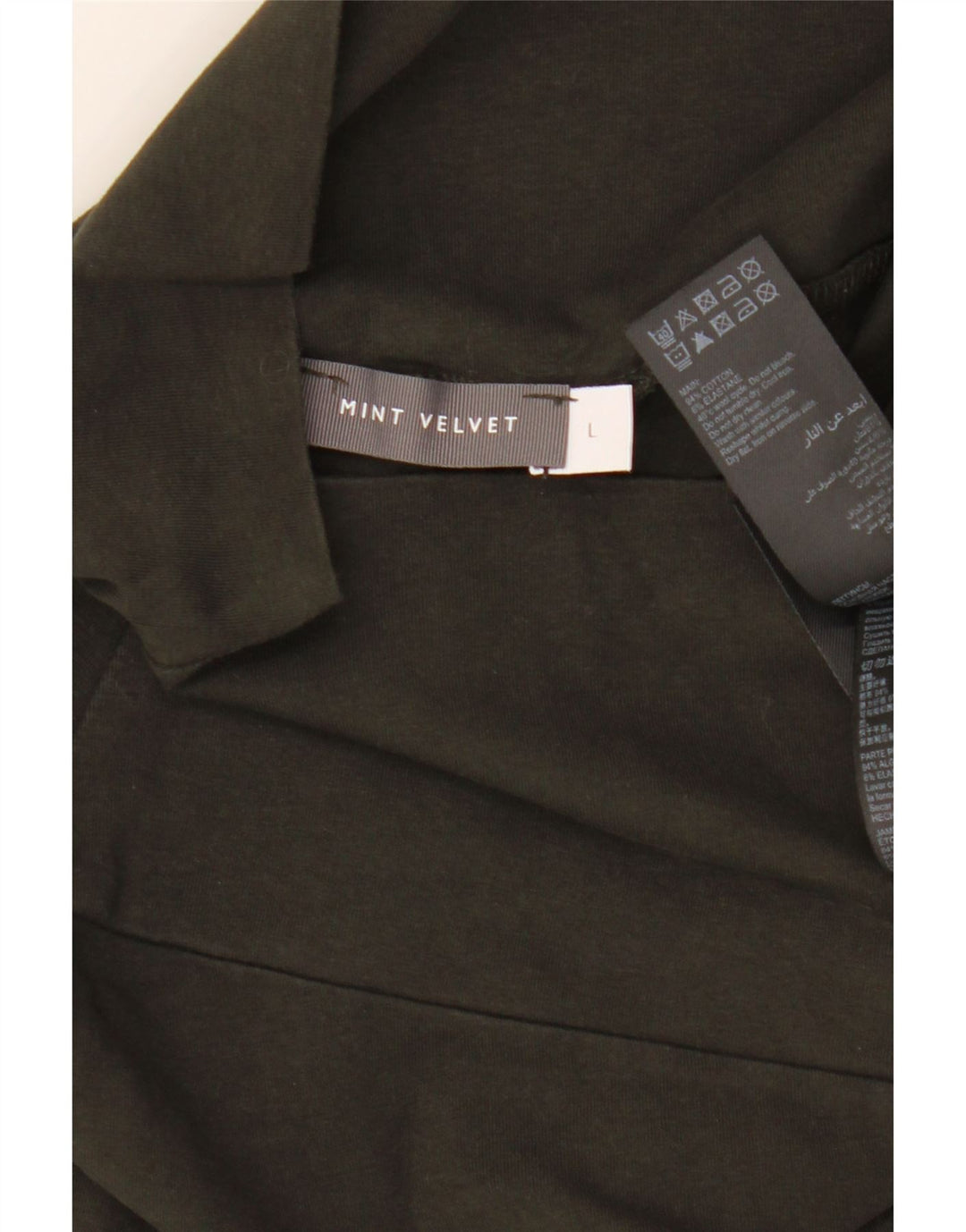 MINT VELVET Damen Capri-Leggings UK 14 Große Khaki-Baumwolle