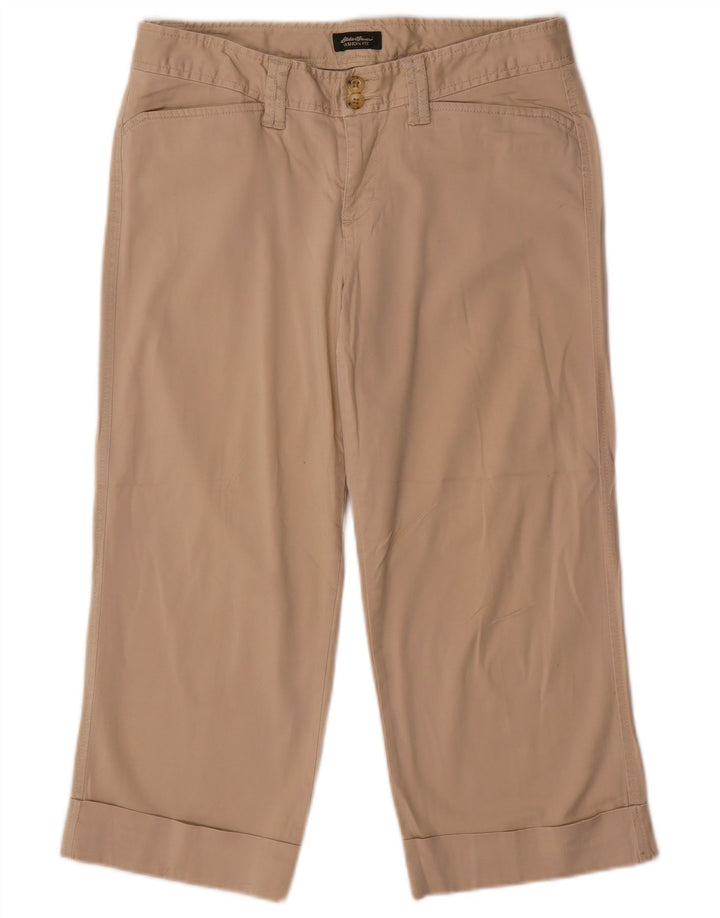 EDDIE BAUER Damen Vashon Fit Capri-Hose US 6 Medium W32 L21 Beige