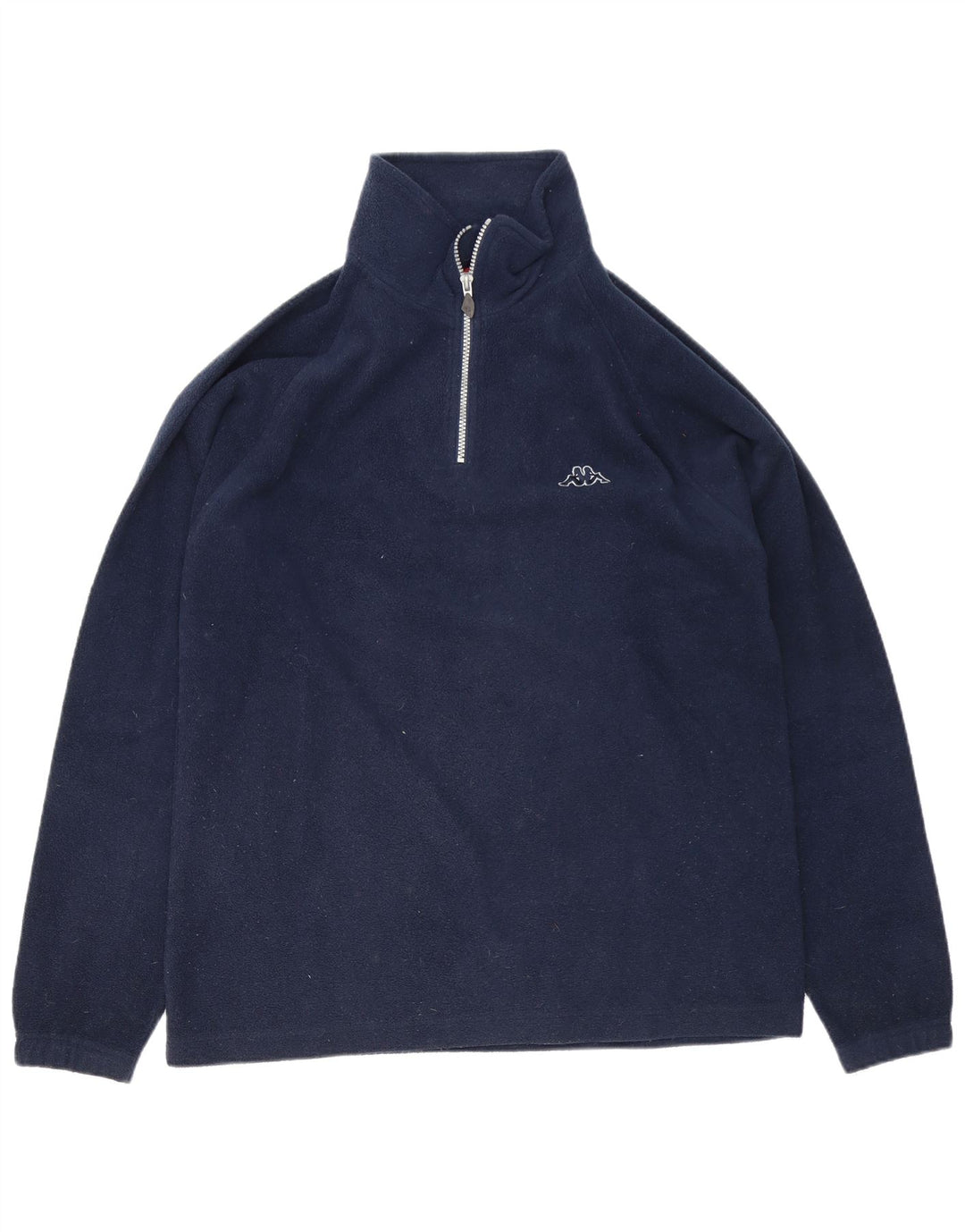 Kappa Herren-Fleecepullover mit Reißverschluss am Hals, mittleres marineblaues Polyester