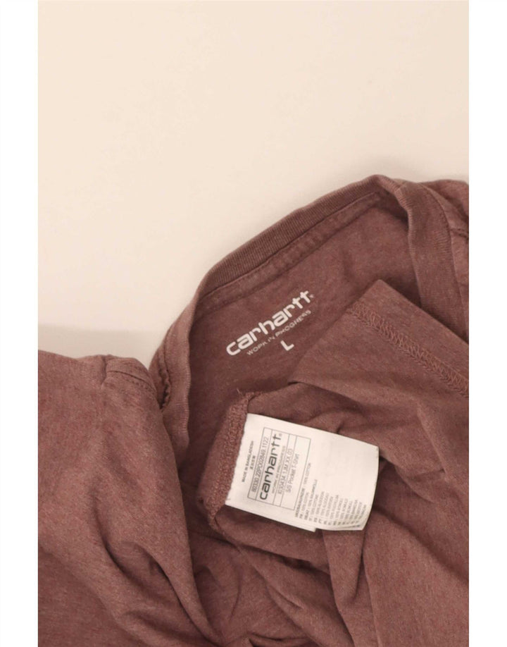Carhartt Herren T-Shirt Top Large Maroon Cotton