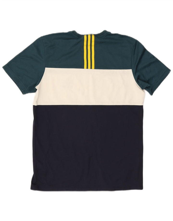 Adidas Herren T-Shirt Top Medium Mehrfarbig Colourblock Baumwolle