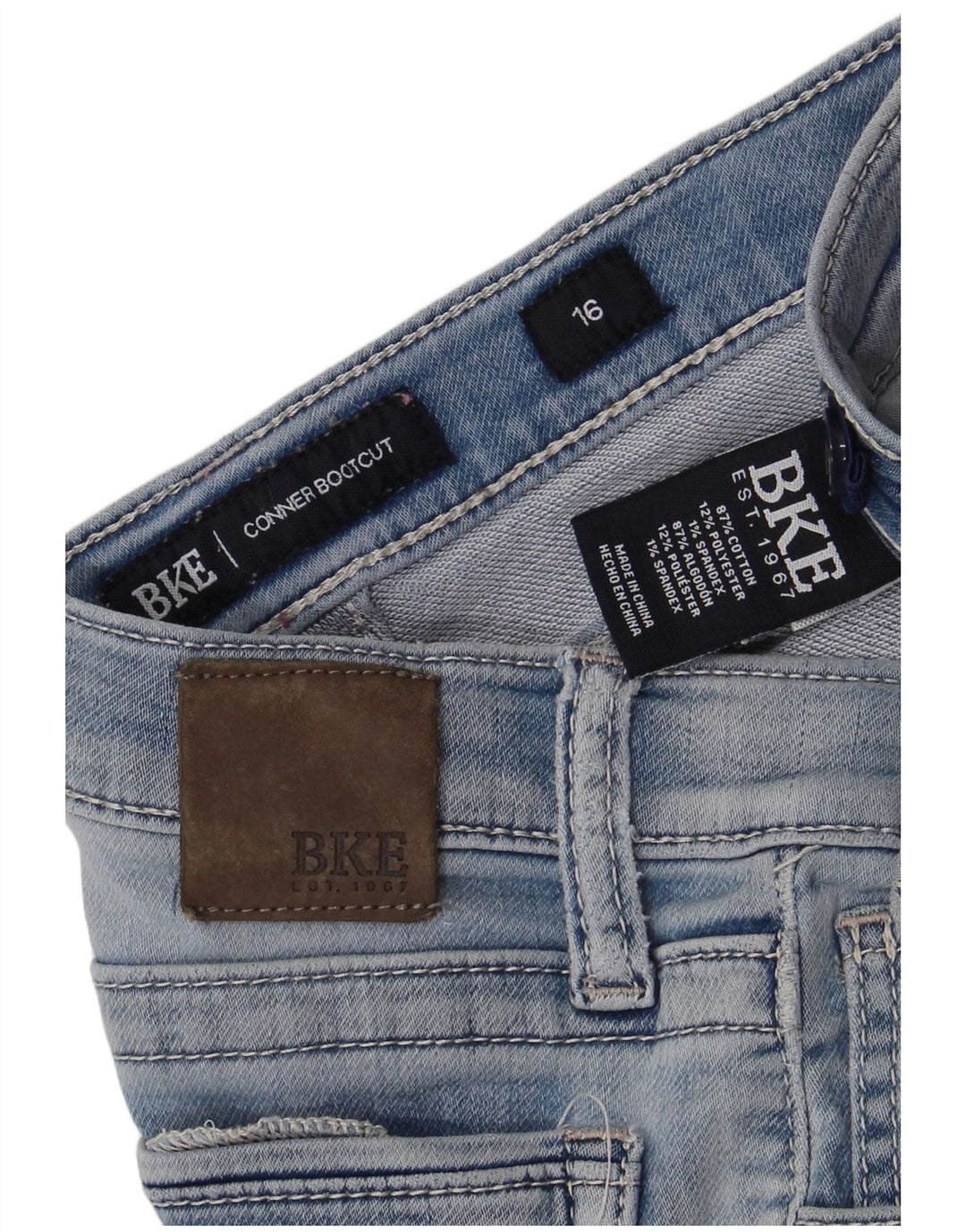 BKE Conner Bootcut-Jeans für Jungen, 15–16 Jahre, W28, L28, blaue Baumwolle