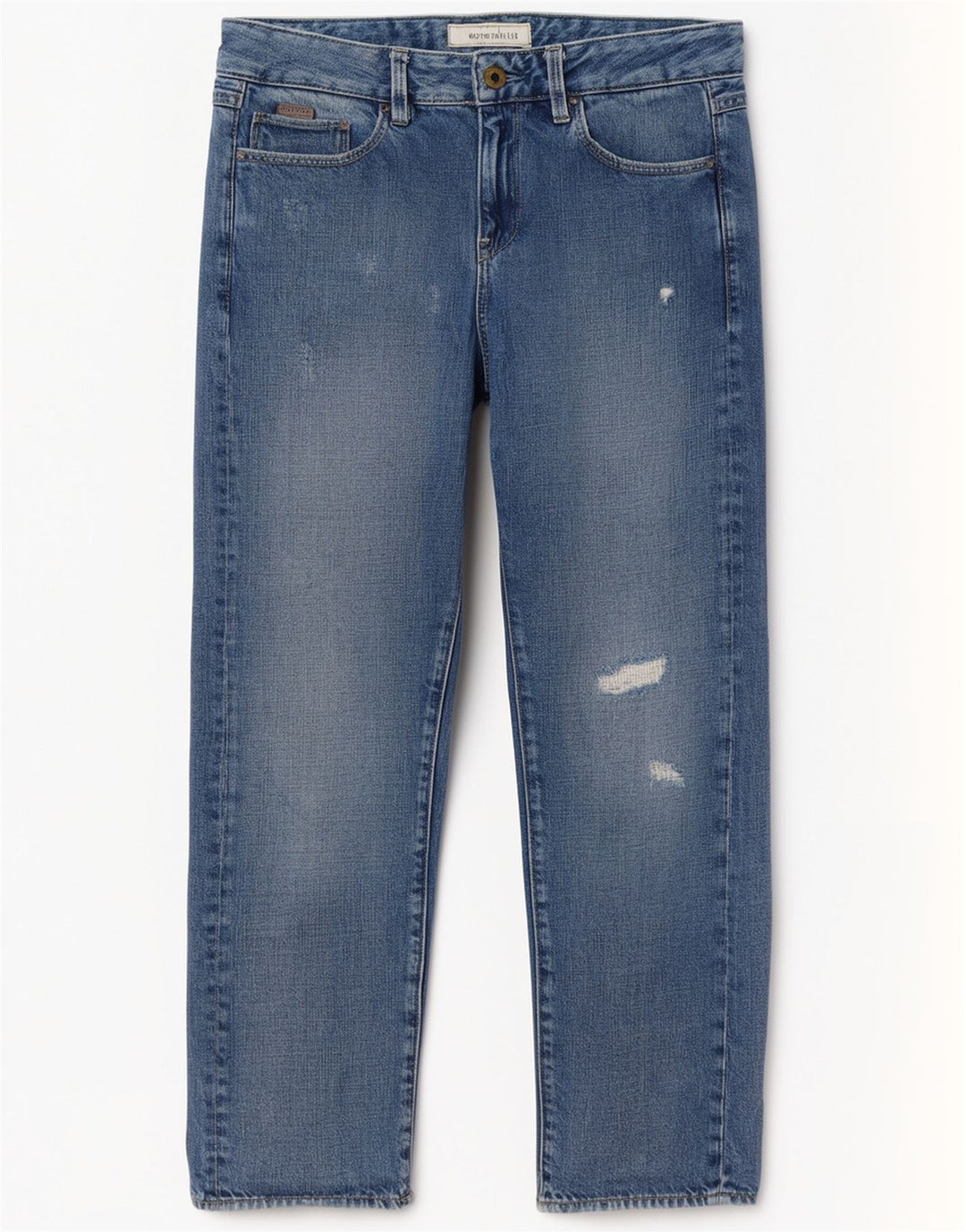 G-Star Damen Distressed Straight Jeans W24 L30 Blaue Baumwolle